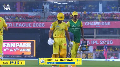 IPL 2026 M03: RR vs CSK - Ruturaj Gaikwad Wicket