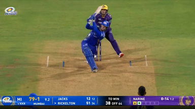 IPL 2025 M12: MI vs KKR - Ryan Rickelton Six