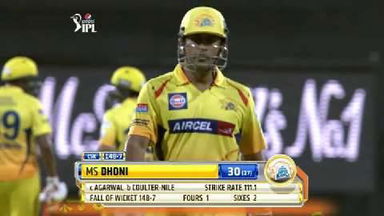 M2: CSK vs DD – MS Dhoni Wicket
