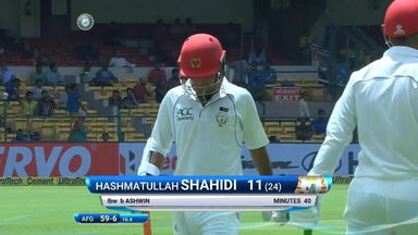 IND vs AFG 2018, 1st Test  Day 2: Hashmatullah Shahidi Wicket