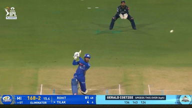 IPL 2025 Eliminator: GT vs MI - Tilak Varma Six
