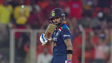 Virat Kohli leads the way with 73*(49)