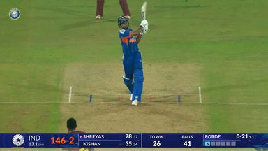 IND vs WI 2026, 1st T20I: Shreyas Iyer Six