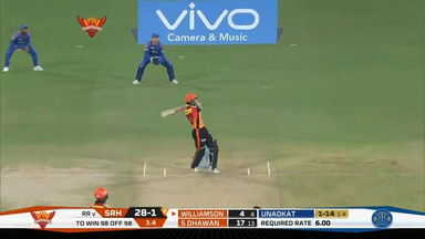 M04: SRH vs RR – Kane Williamson Six