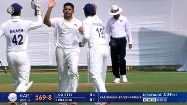 Ranji Trophy 2025-26 QF4, Mumbai vs Karnataka: Karnataka 1st Innings Fall of Wickets