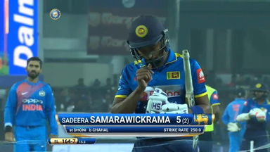 IND vs SL 2017, 2nd T20I: Sadeera Samarawickrama Wicket