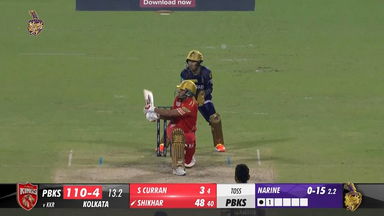 M53: KKR vs PBKS – Shikhar Dhawan Six