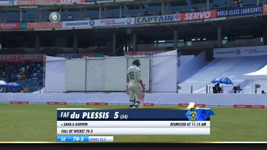 IND vs SA 2019, 2nd Test, Day 4: Faf du Plessis Wicket