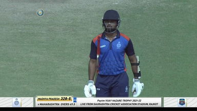 Aditya Shrivastava's stroke-filled 104 (82) against Maharashtra