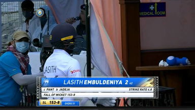 IND vs SL 2022, 1st Test, Day 3: Lasith Embuldeniya Wicket
