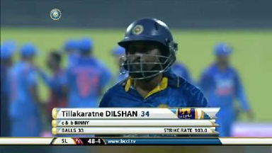 4TH ODI: IND vs SL – Tillakaratne Dilshan Wicket