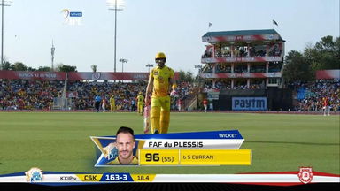 M55: KXIP vs CSK – Faf du Plessis Wicket