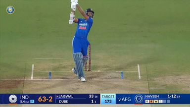 IND vs AFG 2024, 2ND T20I: Yashasvi Jaiswal Six