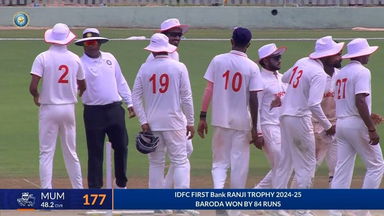 Ranji Trophy 2024/25, Baroda vs Mumbai, Day 4: Match Highlights