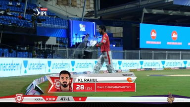 M46: KKR vs KXIP – KL Rahul Wicket
