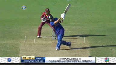 IND vs WI 2022, 3RD ODI: Deepak Chahar Six