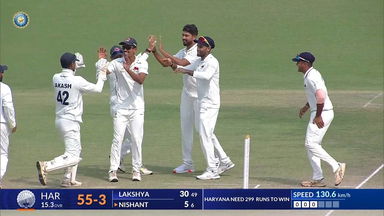 Ranji Trophy 2025 QF3, Haryana vs Mumbai: Haryana 2nd Innings Fall of Wickets