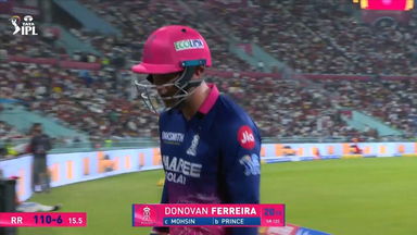 IPL 2026 M32: LSG vs RR - Donovan Ferreira Wicket