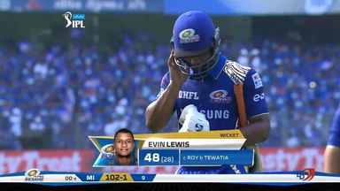 M09: MI vs DD – Evin Lewis Wicket