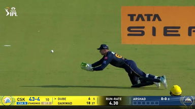 Costly miss? Jos Buttler drops the dangerous Shivam Dube