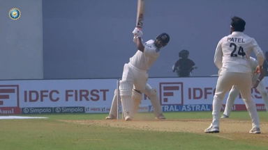 Creative & Authoritative: Rishabh Pant takes on Ajaz Patel