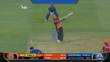 M55: SRH vs MI – Manish Pandey Six
