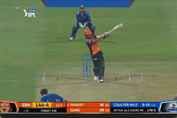 M55: SRH vs MI – Manish Pandey Six
