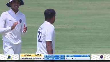 Ranji Trophy 2021-22, Bengal v Jharkhand, QF: Bengal 1st Innings Fall of Wickets