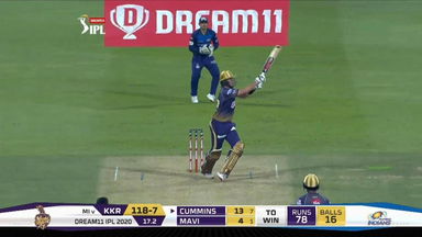 M05: KKR vs MI – Pat Cummins Six