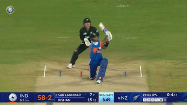 IND vs NZ 2026, 5th T20I: Suryakumar Yadav Six