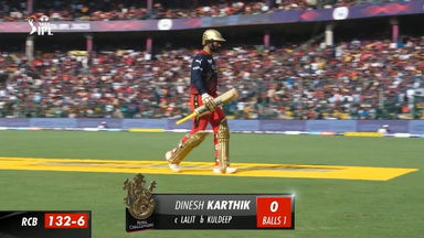 M20: RCB vs DC –  Dinesh Karthik  Wicket