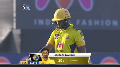 M38: CSK vs KKR – Ambati Rayudu Wicket