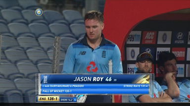 IND vs ENG 2021, 1st ODI : Jason Roy Wicket