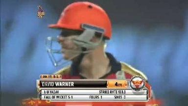 M38: KKR vs SRH – David Warner Wicket