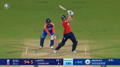 IND vs ENG 2025, 2nd T20I: Jamie Smith Six