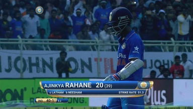 IND vs NZ 2016, 5th ODI: Ajinkya Rahane  Wicket