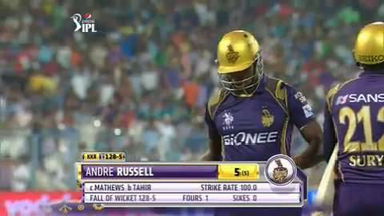 M42: KKR vs DD – Andre Russell Wicket