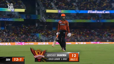Q2: SRH vs RR – Abhishek Sharma Wicket