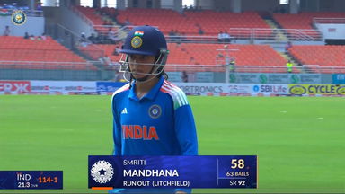 IND-W vs AUS-W 2025, 1st ODI: Smriti Mandhana Wicket