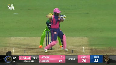M32: RCB vs RR –  Sanju Samson   Six