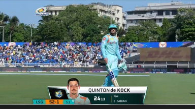 M26: MI vs LSG – Quinton De Kock Wicket