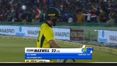 IND vs AUS 2019, 4th ODI: Glenn Maxwell Wicket