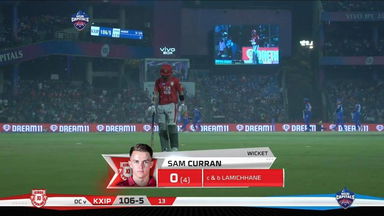 M37: DC vs KXIP – Sam Curran Wicket