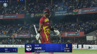 IND vs WI 2026, 3rd T20I: Shai Hope Wicket