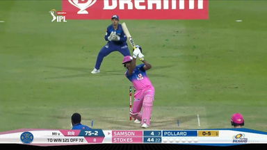 M45: RR vs MI – Sanju Samson Six