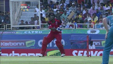 M2: BRI vs T&T –  Evin Lewis c Cutting b McDermott