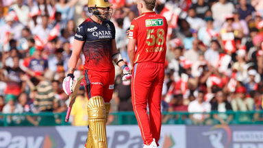 Great escape: Du Plessis survives a Sam Curran Beamer