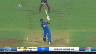 IND vs WI 2019, 3rd T20I: KL Rahul Six