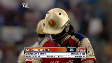 M37: MI vs RCB – Saurabh Tiwary Wicket