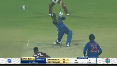 IND vs WI 2022, 3RD T20I: Suryakumar Yadav Six